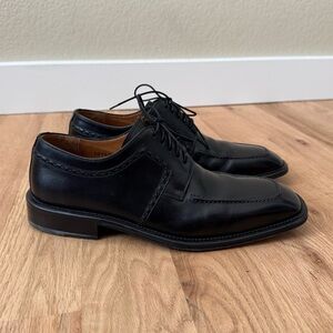 Magnanni Leather Oxford Dress Shoes Lace Up Square Toe Black Derby Men’s US 8 M